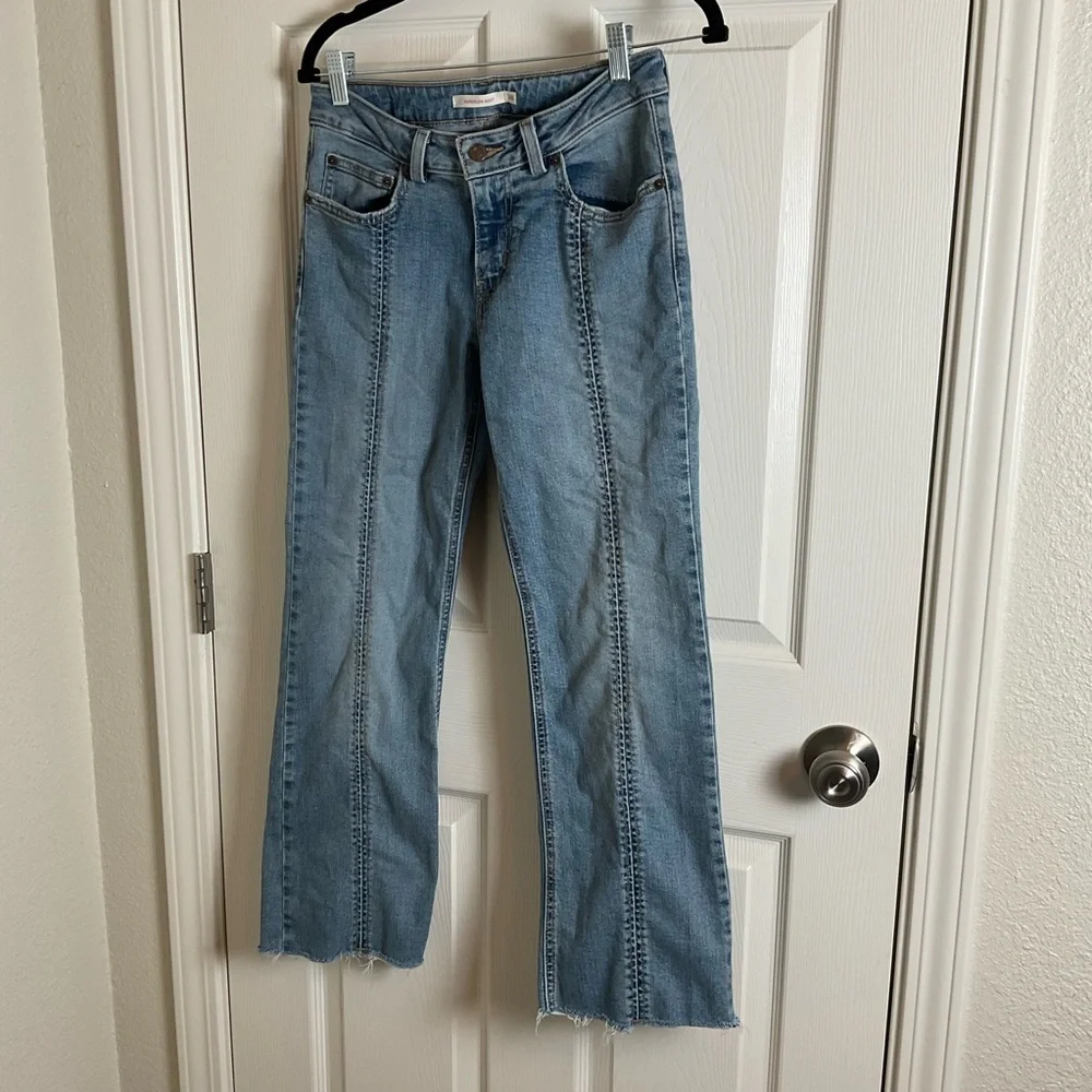 Levi’s super low-rise boot raw hem Blue Women's Jeans size 26
